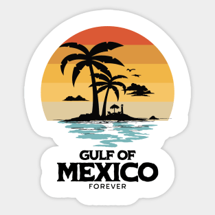 Gulf of Mexico Forever | Vintage Sunset Beach Design Sticker